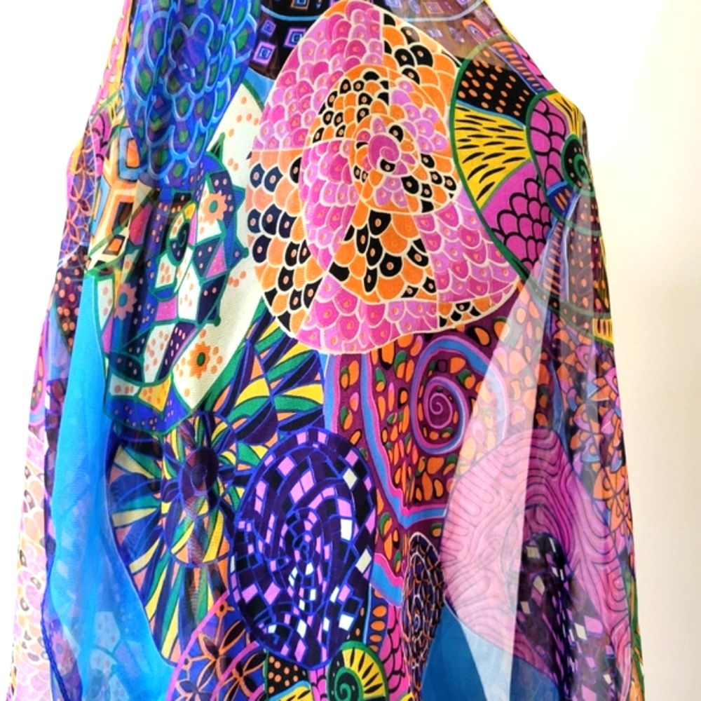 Vibrant Multicolor Scarf/Wrap FINAL PRICE - Picture 4 of 10